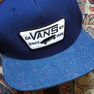 Vans flat brimmed cap, blue, barely worn